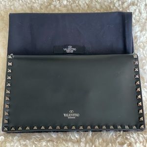 Authentic Valentino Noir stud clutch